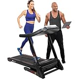 Miweba Sports elektrisches Laufband HT5000 - Incline bis 15% - Große Lauffläche – 3,5 PS - 18 km/h - 12 Laufprogramme - Innovatives Dämpfungssystem – Klappbar (Schwarz)