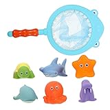 LRXIYODE 11Stücke Teiliges Wasserspielzeug für Badespielzeug mit Bunten Meerestieren Farbwechselnd und Sicher für Spaß der Badewanne und Beim Duschen