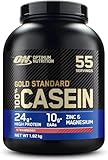 Optimum Nutrition Gold Standard 100% Casein langsam verdauliches Protein Pulver mit Zink, Magnesium & Aminosäuren, unterstützt Muskelwachstum & Reparatur über Nacht, Strawberry, 55 Portionen, 1,82 kg