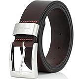 Pierre Cardin Leder-Gürtel Herren 40 mm breit, Gürtel Herren Vollledergürtel schwarz/braun, Größe/Size:95, Farbe/Color:schwarz