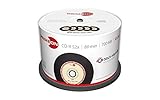 Primeon CD-R 80Min/700MB/52x Cakebox (50 Disc), black-vinyl-disc Surface, schwarz, beige,rot, 700 MB
