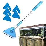 Aquarium Scheibenreiniger, Aquarium Schwämme, Drehbare Und Ausziehbare Schrubberbürste, Aquarium Glasreiniger Algenentferner Fish Tank Reinigungsset