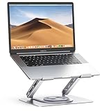 UGREEN Laptop Ständer 360° Drehbare, Höhenverstellbarer Faltbarer Laptop Stand Ergonomischer, Belüfteter Laptopständer Notebook Stand Kompatibel mit MacBook, Air, Pro, alle Laptops 10-17.3', Grau