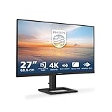 Philips 27E1N1800A - 27 Zoll Ultra HD Monitor, Laustprecher, HDR10 (3840x2160, 60 Hz, HDMI 2.0, DisplayPort 1.4) schwarz