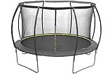 Garten Trampolin schwarz 3,66 Meter 12FT mit Sicherheitsnetz