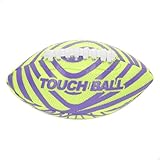 AKTIVE Rugby-Ball, Neopren, Touchball, 21 cm, mehrfarbiges Sportdesign, weich und robust, guter Halt, auch bei Nässe, optimal zum Spielen am Strand oder Pool (54296)