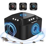 Tiptop Home Ultraschall Maus und Ratten 360°,Gerät Ultraschall Maus Mit Stroboskoplichtern und PIR,Ultraschall Mäuseabwehr Mäuse für Nagetiere, Mäuse, Eichhörnchen, Spinnen, Plötze
