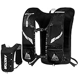 VHUTOU 5L Laufrucksack, Trail Rucksack Trinkweste mit 10 Taschen, Reflektierender Trinkrucksack Atmungsaktiver Running Vest Verstellbarer Laufweste für Damen und Herrenfür Läufe Radfahren Trails