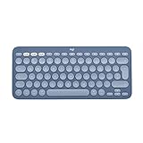 Logitech K380 Multi-Device Bluetooth Tastatur für Mac, Kompatibel mit macOS, iOS, iPadOS, Skandinavisches QWERTY - Blaubeere