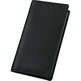 ALASSIO 41006 - Visitenkartenalbum aus FINEtouch-Lederimitat, Etui für Visitenkarten in schwarz, Visitenkartenetui ca. 20 x 11,5 x 1,5 cm, Visitenkartenmappe für 120 Karten
