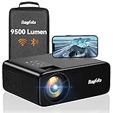 Beamer 4k, 9500L Full HD Native 1920x1080P Mini Beamer, WiFi Bluetooth Beamer für 4K 300'' Display Tragbarer Beamer LCD LED Video Heimkino/Outdoor/Konferenz, für i-OS/Android/TV Stick, mit Rucksack