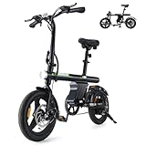 Finbike Elektrofahrräder Klappbar,14/16 Zoll Elektrofahrrad 7.8Ah Akku,250W Kompakt E-Bike mit 3H Schnellladung,3 Fahrmodi,3 Geschwindigkeitsmodi,Reichweite MAX 45km,Falt-Pedelec für Erwachsene/Teens