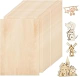 ASelected 20 Stücke Sperrholzplatte Holz 300 * 200 * 2mm - A4 Lindenholz Sperrholz Platte Für Laserprojekte, DIY Modell, Kunst und Handwerk, Gemälde