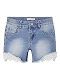 NAME IT Mädchen Nkfsalli Slim Dnm 5372-ha Noos Jeans Shorts, Medium Blue Denim, 158 EU