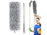 Przydasie Teleskop Waschbar - Teleskopischer Staubwedel XXL - 280 cm ausziehbarer Mikrofaser-Staubwischer - Flexibler Staubbesen für hohe Decken, Ecken & schwer zugängliche Stellen - Wiederverwendbar
