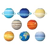 Planet Papierlaternen, 8 Stück, aufblasbare Planeten, 30,5 cm, Laterne Weltraumthema für Wissenschaft, Schule, Klassenzimmer, Geburtstag, Babyparty, Party, Decke