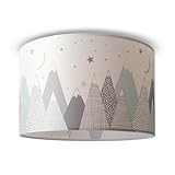 Paco Home Deckenleuchte Kinderzimmer Deckenleuchte Kinderzimmer Feuerwehr Straße Polizei Jungen Mädchen E27