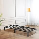 buybyroom 90 cm Metall-Einzelbettgestell – Robustes Eisenbettgestell, ideal für kleine und kompakte Schlafzimmer (90 x 190 x 25,5 cm, Schwarz)