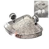 Transparenter Wand-Caddy-Organizer für Küche und Bad, kein Bohren, abnehmbares multifunktionales Aufbewahrungsregal (grau)