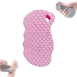 Peeling-Badeschwamm, superweicher Körperschrubber mit doppelseitiger Textur, wiederverwendbarer Entferner für abgestorbene Haut, für Männer, Frauen, Erwachsene, Kinder, Badeutensilien (Rosa)