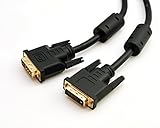 RHOMBUTECH® - Premium DVI zu DVI Kabel / Dual Link DVI-D 24+1 / vergoldete Kontakte / HDTV Auflösungen bis 2560x1600 / 2x Ferritkern für eine absolut störungsfreie Übertragung / OFC Kupferleiter / x.v.Color (DVI zu DVI 1.5m)