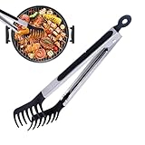 Spaghettizange Zum Servieren Von Pasta | ­beständiger Nudellöffel Mit Greiffunktion | Rostfreie & beständige Küchenzange für Grillen Outdoor Kochen Steak