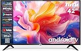 TuTu Smart TV 42 Zoll (106cm) Full HD Android TV mit WLAN, APP Store, Triple Tuner, Bluetooth, USB, HDMI