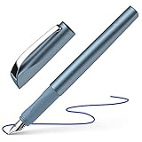 Schneider 168623 Ceod Shiny Füller (Rechts- und Linkshänder, M-Feder, inkl. Tintenpatrone königsblau) blue Medium