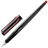 Lamy joy black Schönschreibfüller – Füllhalter mit ergonomischem Griff & polierter Stahlfeder in Strichbreite 1,5 mm – Kalligraphie Füller mit Bandzugfeder – inkl. Tintenpatrone T 10 blau