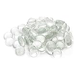 Glas-Kieselsteine, dekorative Steine, Perlen, Nuggets, Edelsteine, Mosaikfliesen für Vasen, Basteln, Garten, Schalen, Aquarium (70–80 grüne Kieselsteine)