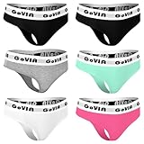 GOVIA® Damen Tanga aus Baumwolle Sexy Unterwäsche Weich Strings 6er Pack 3923 BL M