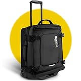 Isar Gear® Handgepäck Koffer klein mit 2 Rollen (50x35x20cm) - Leichter Reisekoffer 20' aus Stoff - Reisetrolley als Handgepäck - Weichschalenkoffer (Softcase Stoffkoffer) in Schwarz mit Rollen