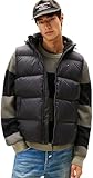 Tommy Jeans Herren Weste Essential Down Vest mit Kapuze, Schwarz (Black), XXL