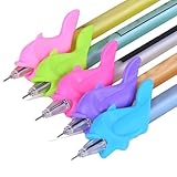 Generico Pencil Pennites – Delfin-Stift aus Silikon | 5-teiliges Handhaltungswerkzeug-Set für den Kindergarten für Homeschool im Klassenzimmer