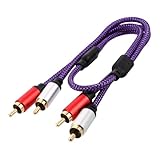 LRXIYODE Audioleitung Cinch-videokabel Auto-modifikations-audiokabel Eingang Ausgangskabel Kopfhörer Soundkabel Audiokabel Für Lautsprecher Komponenten Für Heimstereoanlagen Gummi Violett