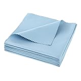 4 Stück Blau Poliertuch Für Querflöte, Silberputztuch, Cleaning Baumwolltuch, Flötenputzer Für Gitarre Violine Klavier Blechbläser Trompete Saxophon Querflöte Flöte Tin Whistle (Blau)