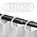 JAONLD 100 Stücke Gardinenringe Duschvorhang Haken,Innendurchmesser 4 * 0.5 cm Duschvorhang Ringe Robustes Kunststoffmaterial,Duschvorhangringe Rings in O-Shape for Shower Window Rod(Weiß)