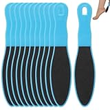 12 Stück Hornhautfeile Fussfeile, Kleine Fussfeile 16x3.5 cm, Doppelseitiger Fußhautraspelschrubber, Fußfeile Set Wiederverwendbar, Hornhautfeile Fußfeile für Trockene, Rissige Füße, tote Haut (Blau)