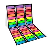 Xcdhemde 1200 Stück Haftstreifen, 6 Sets Klebemarkierungen-8 Farben, Page Marker-3 Designs, Haftmarker für Bücher, DIY, und Klebelesezeichen, für Büros, Schulen und Wohnungen