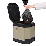 Tragbares WC, faltbares Töpfchenzelt mit Eimer, Outdoor-Badezimmer-Lösung, kompakter Mülleimer, ideal für Anhänger, Survival, Reisen, Picknick, Camping und Wanderabenteuer