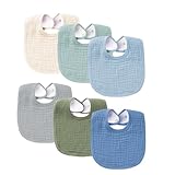 SLOSH Lätzchen Baby Für Neugeborene Jungen Mädchen Unisex Set Druckknopf (Grün)