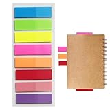 Seitenmarker Selbstklebend 8 Farben Haftstreifen Pagemarker, Haftnotizen Tabs Zum Markieren Und Hervorheben Von Seiten, Haftmarker Film Klebezettel, Klein Index Tabs