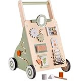 Haus Projekt Waldthema Laufwagen, Activity Lauflernwagen Holz, Lauflernhilfe für Babys, Holzspielzeug, Geschenk zum ersten Geburtstag Jungen, Spielzeug für 1 Jährige, Geburtstagsgeschenke