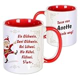 Unikatolo Glühweintasse mit Name personalisiert, lustig witziges Wichtelgeschenk Kollegen Frauen Männer Weihnachtstasse Glühwein-Becher Weihnachtsmarkt Nikolaus & Wichteln kleine Geschenkidee