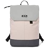 Ela Mo Rucksack Damen - Daypack schön u. durchdacht - Laptop Rucksäcke für Frauen - Anti Diebstahl Tasche für Schule, Uni, Business (Rose on Rocks)