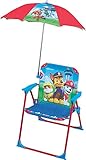 Jemini Paw Patrol Kinder-Klappstuhl mit Sonnenschirm, Legierter Stahl, blau, 38x8x50 cm