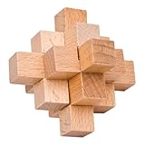 Abaodam 1 Satz Schloss Buchenholz Safe Toy intelligenzspielzeug Herausforderndes Entspannungsspielzeug Present Ideas Kreatives iq-Puzzle Lu-Ban-Puzzle-Ball Bambus