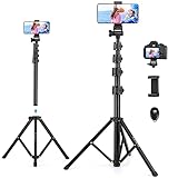 Victiv Handy Stativ Ständer, 172cm Handystativhalter mit Fernauslöser, Kamera Smartphone Stative, Selfie Stick Handystativ, Tripod für iPhone Samsung Huawei Canon Webcam