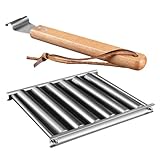 BESPORTBLE Wurstroller Für Zuhause Wurstgrillständer Mit Holzgriff Ideal Für Und Gasgrills Perfekt Für Grillpartys Im Freien Robust Und Einfach Zu Bedienen