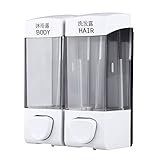 2 X 350 Ml Badezimmer-Wandseifen-Shampoo-Kasten-Desinfektionspumpe, Klassisches, Stilvolles Design